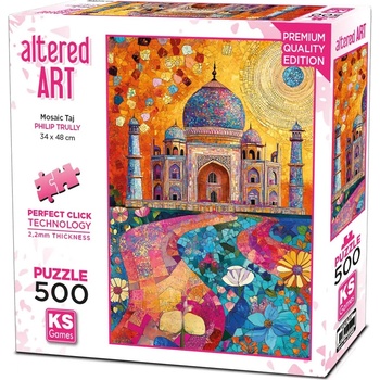 KS Games Пъзел KS Games от 500 части - Мозайка на Тадж Махал (20092)
