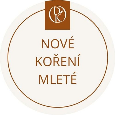 Davídkovo koření Etiketa Nové koření mleté béžová průměr 4,5 cm 1 ks