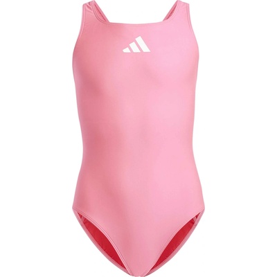 adidas, 3 Bars Sol St Y dievčenské plavky ružová,biela