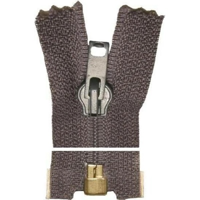 Plastový zip, dělitelný - 65cm - tmavě šedý - Koh-i-noor - BALENÍ 10 ks