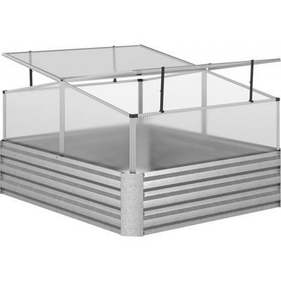 Goleto 126 x 107 x 57,5/67,5 cm stříbrný