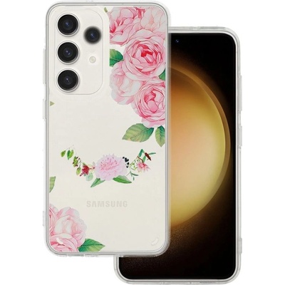 Кейс Tel Protect Flower, за Samsung Galaxy A33 5G, Защита около камерата, Прозрачен с розови рози (4230)