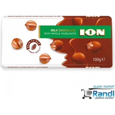 ION Шоколад ion с цели лешници 100гр