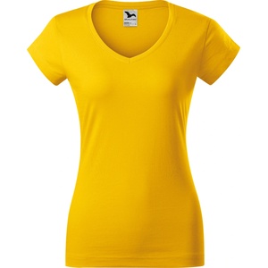 MALFINI Malfini fit v-neck 162 / Дамска тениска с "v" деколте - жълта m (1620414)