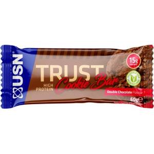 USN Trust Cookie Bars Double Chocolate, 1x60 Grams/12 bars box/