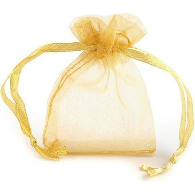 Dárkový pytlík 4,5x7 cm organza - zlatá sv. (10 ks)