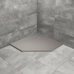 Radaway Душово корито Radaway Kyntos PT 100x100 см, бетонно-сиво, композитно, петоъгълно (HKPT100100-74)