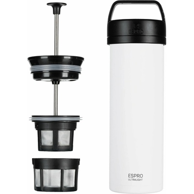 Espro French press kávovar ULTRALIGHT PRESS P0 470 ml, biela, nerezová oceľ