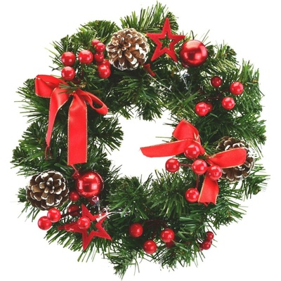 BerryHome Vánoční věnec - s bezinkami, 30 cm