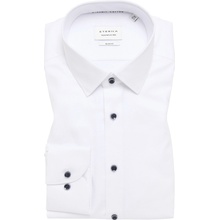 Eterna pánska košeľa so štruktúrou slim fit biela