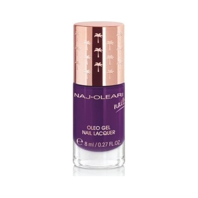 Naj Oleari Oleo gel Nail Lacquer lak na nehty s gelovým efektem 28 eggplant purple 8 ml