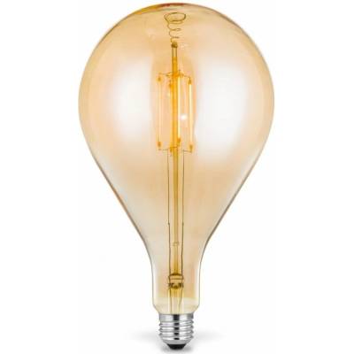 Leuchten Direkt Filam. LED žiarovka E27, A160, 420lm, 2700K, 4W, jantarové sklo