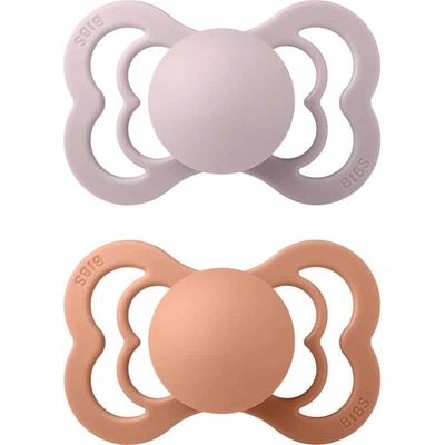 Bibs Supreme symetrické cumlíky silikon 2ks Pink Plum / Peach