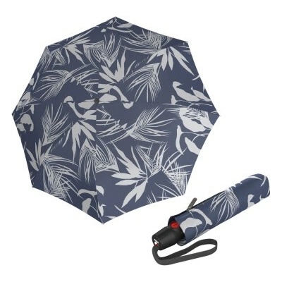Knirps T.200 Medium Duomatic Botany sea elegantný plne automatický dáždnik