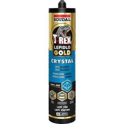 Soudal T-REX GOLD CRYSTAL vysokopevnostné lepidlo - Transparentná, 290ml