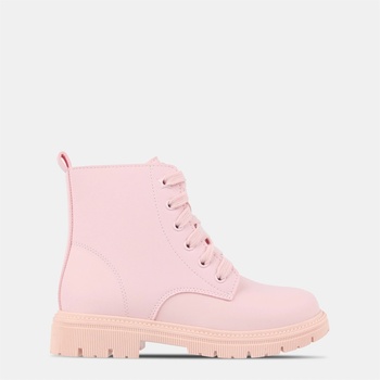 Miso Обувки Miso Kids' Lace-Up Hiker Rugged Boots - Pink