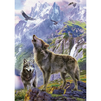 Educa - Puzzle Krasny: Wolves In The Rocks - 500 piese