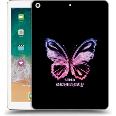 Picasee silikónový obal Apple iPad 9.7 2017 5. gen Diamanty Purple prehľadný