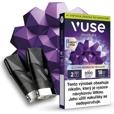 British American Tobacco Vuse Pods Grape Ice 18 mg 2 ks
