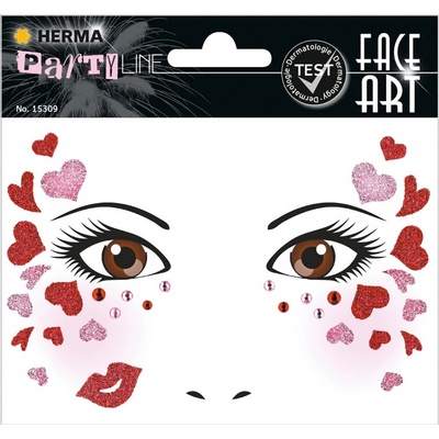 HERMA Face Art nálepky na tvár Love""