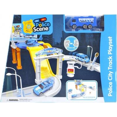 CreativeToys Autodráha Parkoviště Policie s příslušenstvím