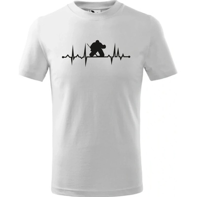 dětské tričko s motivem Hokejový brankář Bílá