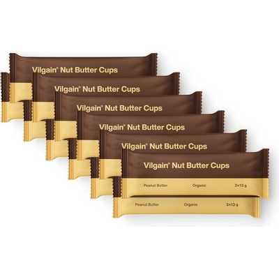 Vilgain Nut Butter Cups Bio arašídové máslo 12 x 39 g