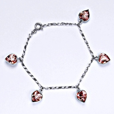 Čištín stříbrný se Swarovski krystaly rose srdce R 1396