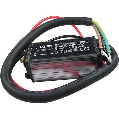 Zdroj - LED driver 10W, 26-36V/280mA pro LED 10W, IP65, napájení 230V – Hledejceny.cz