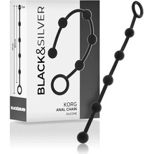 Black&Silver Korg Silicone Aanal Chain 23 cm