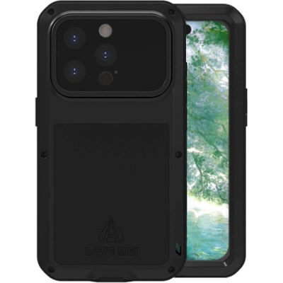 LOVE MEI extra odolné proti nárazu, vodě a prachu pro iPhone 16 Pro Max - černé
