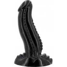 Monster Toys Loch Ass Dildo čierne vinylové dildo 18 x 4–5,2 cm