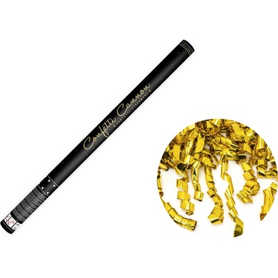 Party Konfety kanón so zlatými serpentínami 80 cm
