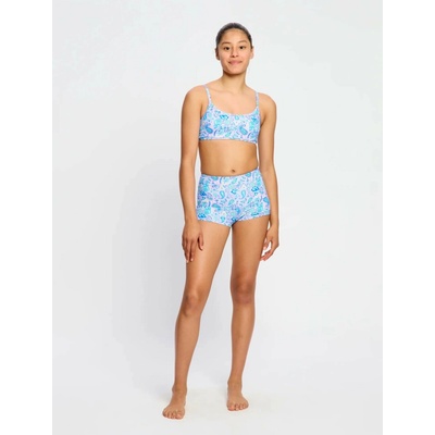 Modibodi dievčenské menštruačné plavky Hi Waist Short Super Super Paisley Pink spodný diel