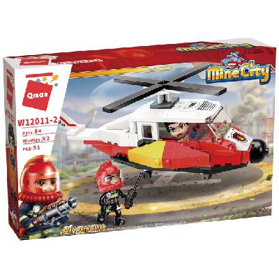 Конструктор Qman Mine City - Спасителен въртолет (Q12011-2)