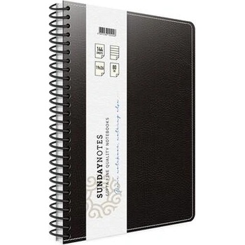 Image 1 of GIPTA Тетрадка Sunday, кремава хартия, широки редове, твърда корица, със спирала, 17 х 24 cm, 140 листа (5041)