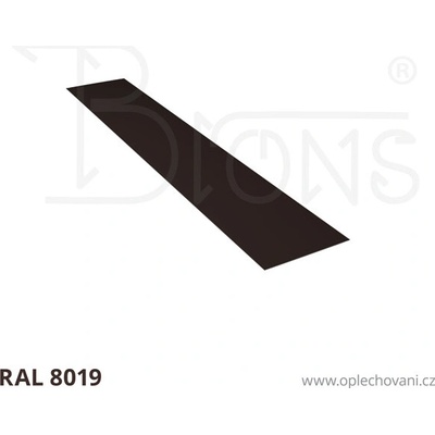 Brons Rovinný plech 350 x 2000 mm tmavě hnědá