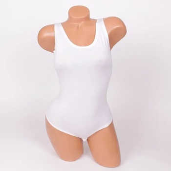 Image 1 of Боди в бяло с широка презрамка