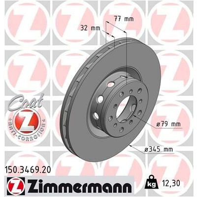 Brzdový kotúč ZIMMERMANN 150.3469.20 (150346920)