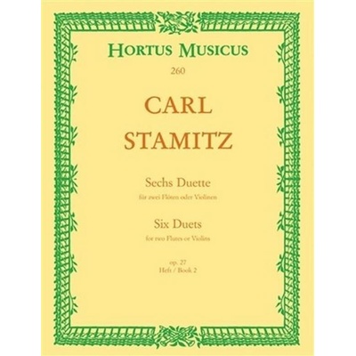 Šest duet pro dvě flétny nebo dvoje housle op. 27 2. sešit
