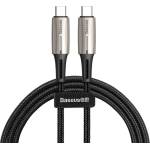 Baseus Кабел Baseus Water Drop USB-C to USB-C Cable (CATSD-J01), от USB C(м) към USB C(м), 1m, 60W, черен (CATSD-J01 / 55093)