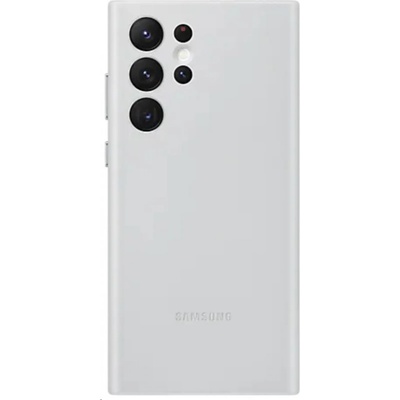 Samsung Оригинален гръб Samsung Leather Cover за Samsung Galaxy S22 Ultra - Светло сив, EF-VS908LJE