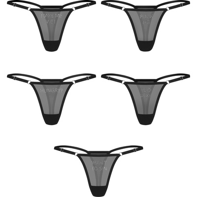 Obsessive Violami 5-pack Thong Black S/M