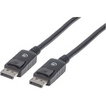 Manhattan Кабел Manhattan - DisplayPort към DisplayPort (DisplayPort 1.2, 4K/60 Hz, 1 м, черен) 306935 (306935)