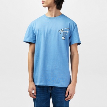 Image 1 of Tommy Jeans Тениска Tommy Jeans Men's TJM Sign City Regular Fit T-Shirt - Colarado Blue