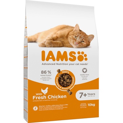 IAMS Advanced Nutrition Senior Cat 7+ s kuracím 2 x 10 kg