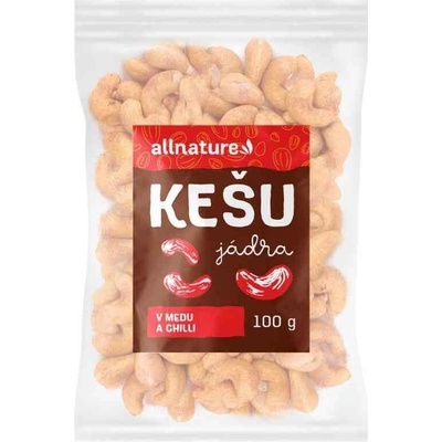 Allnature Kešu v medu a chilli 100 g