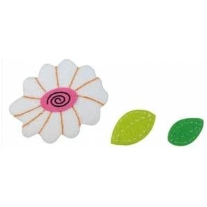 TITANUM Felt stickers 3D flowers, leaves mix 24pcs