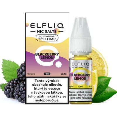 Elf Bar Elfliq Salt Blackberry Lemon 3 x 10 ml 10 mg