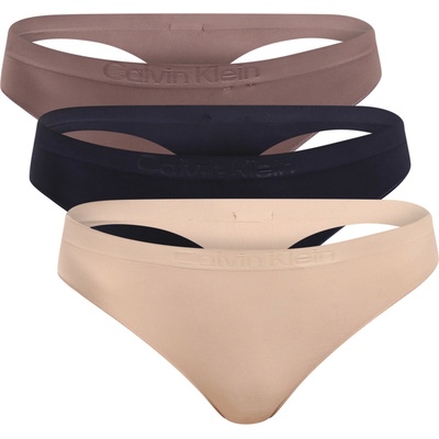 Calvin Klein 3PACK dámske tangá viacfarebné (QD5211 3EQ)